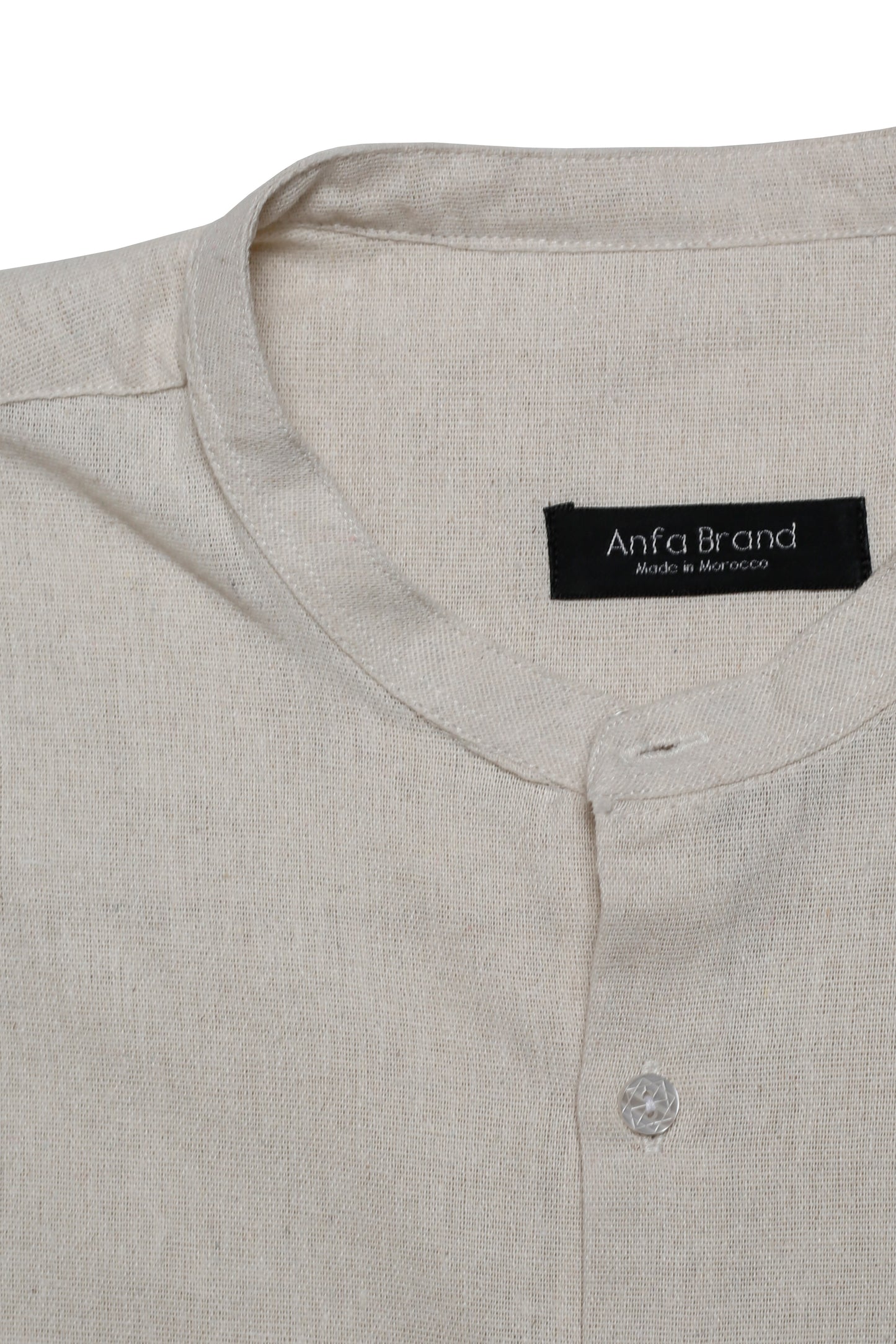 Ensemble col mao & short – Beige sable, élégance naturelle