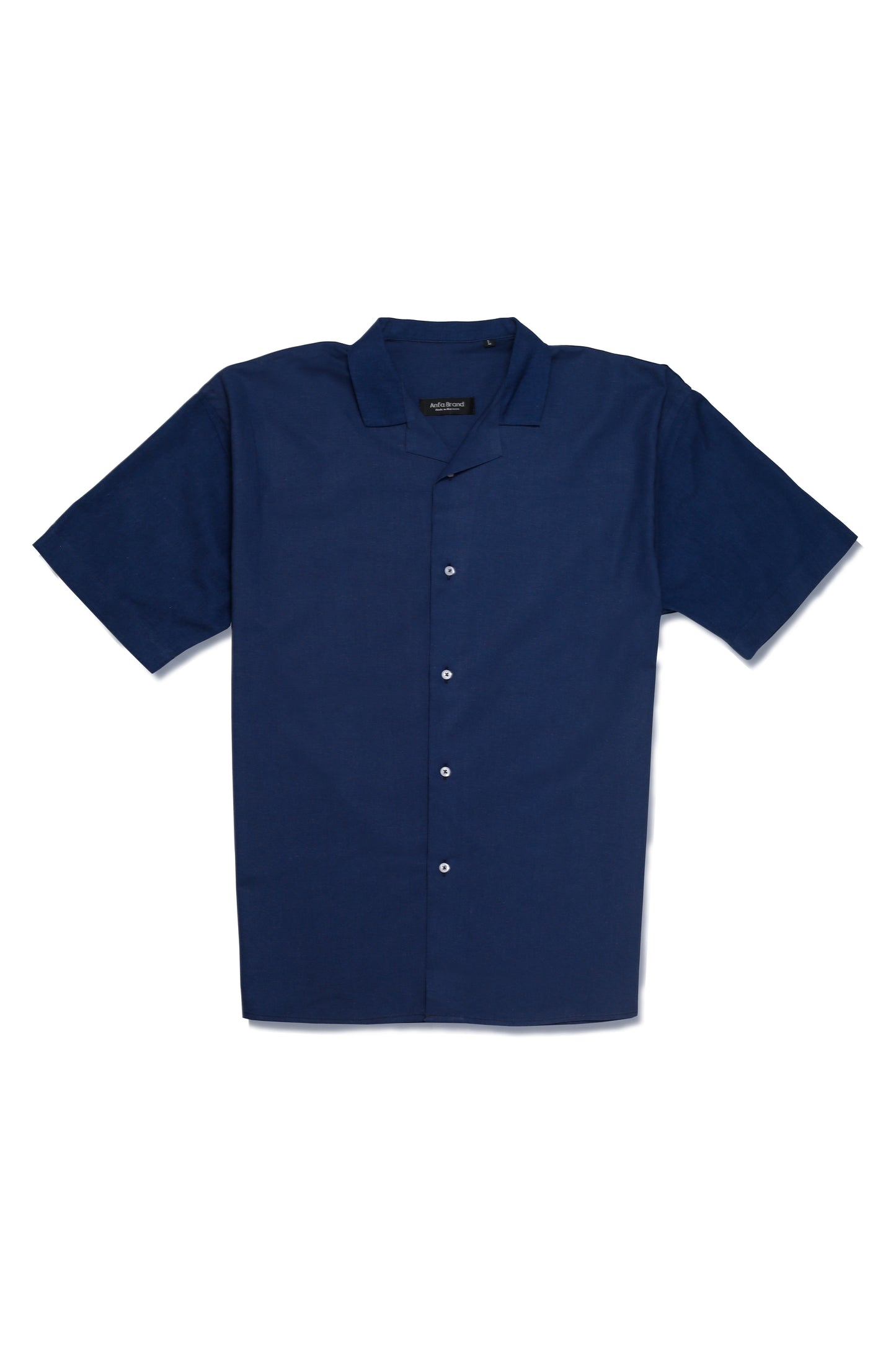 Ensemble Homme en Lin Bleu Majorelle – Chemise Col Cubain & Pantalon à Cordon