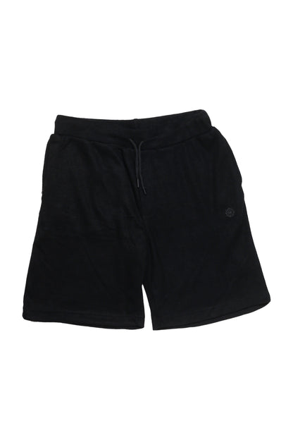 Ensemble Homme en Maille Texturée Noir – T-shirt Col Rond & Short à Cordon