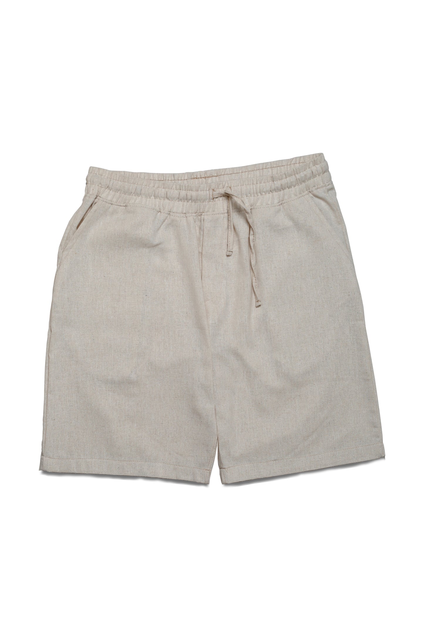 Ensemble col mao & short – Beige sable, élégance naturelle